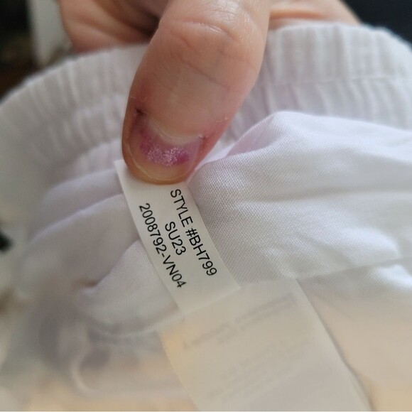 J. Crew Seaside Soft White Gauzy Cotton Pull On Pants Size Large - Picture 7 of 7